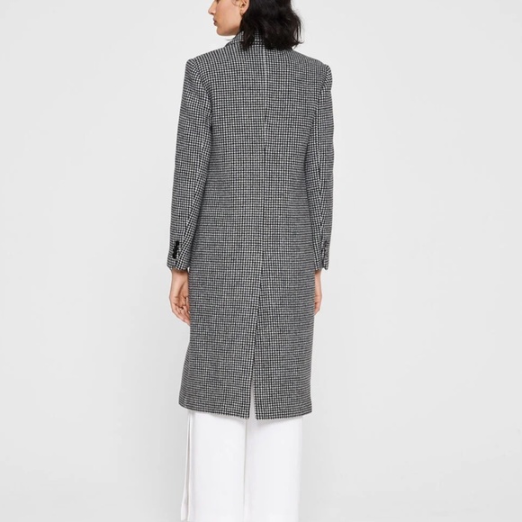 Slim Tailored Coat - Brand New - NEVER WORN - Black & White Houndstooth - Picture 3 of 7